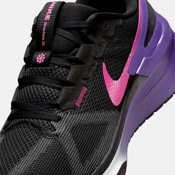 Nike Air Structure 25 – MULTI SIZE Running Shoes Black Purple DJ7883-010 NEW main image 4